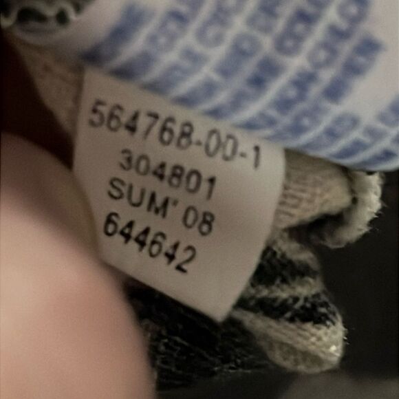 GAP Maternity Black and Cream 1/2 Button Down Floral Linen Smock Dress- Small - Picture 11 of 12